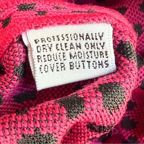 NWOT St. John Santana Knit Pink Black Animal Print Sleeveless Shell Tank Top L - Picture 7 of 11